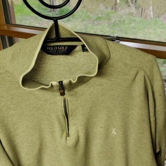 Polo Ralph Lauren Embroidered "Trappers Turn" Logo 1/4 zip LS Sz. XL Sweatshirt - Picture 7 of 14